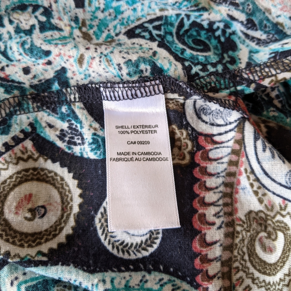 Cleo Petite - blue & pink paisley shirt - Picture 9 of 9